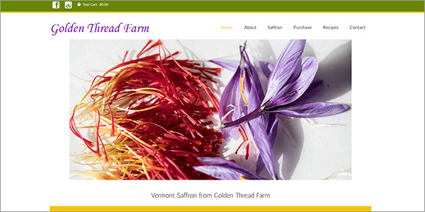 Golden Thread Farm Saffron - website design by tmiller web design